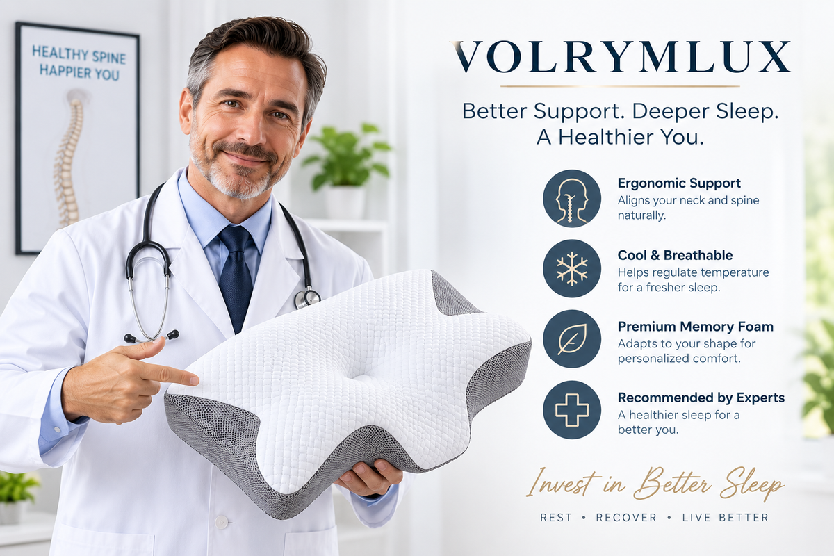 VOLRYMLUX™ Premium 2.0 Cervical Adaptive Memory Foam Pillow